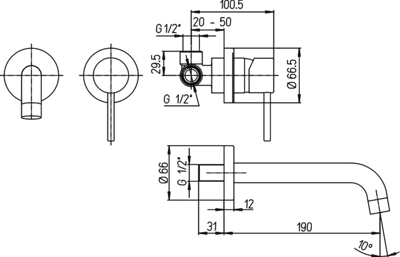 Смеситель для раковины Paini Cox 78PJ208 - 2