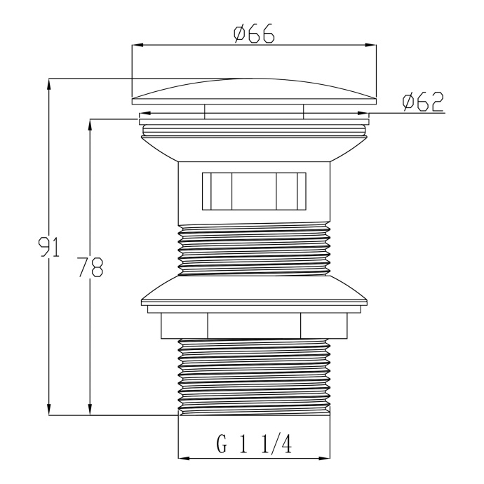 Swedbe Attribut Донный клапан, цвет: черный 0004 - 2