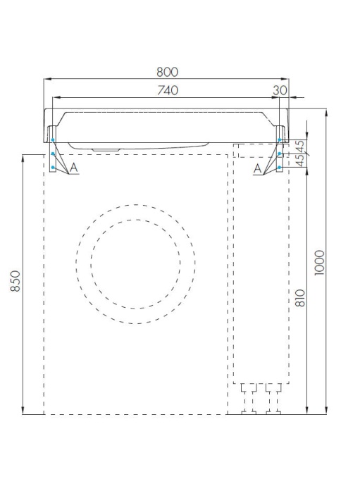 Раковина мебельная Aquaton Рейн 80 серый матовый 1A72113KRW210 - 7