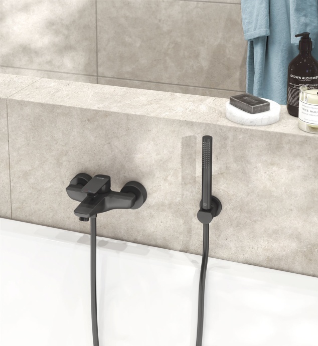 Смеситель для ванны с душем Kludi Pure&Style 406813975 черный матовый - 1