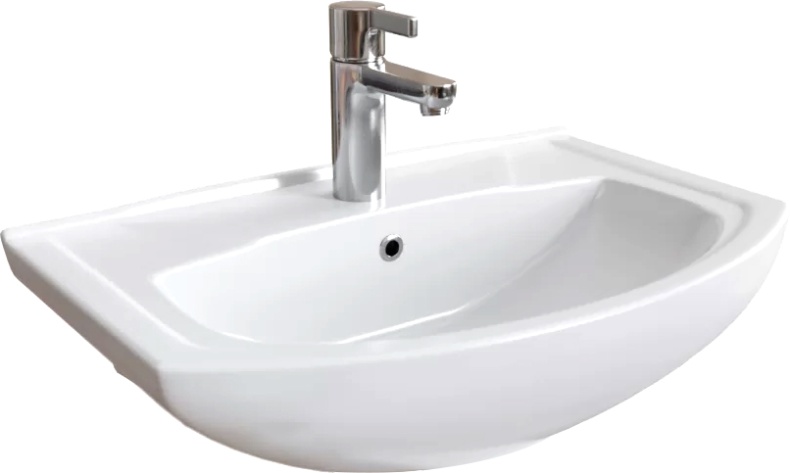 Комплект  Раковина DIWO Дмитров 0113 + Зеркало DIWO Муром L, 65 + Сифон для раковины Wirquin Минор с отводом для стиральной машины + Пьедестал для рак 550556 - 4