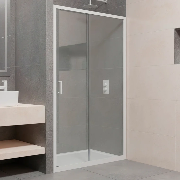 Душевая дверь RGW Passage PA-14W 140х195 профиль белый стекло прозрачное 41081414-15 - 0