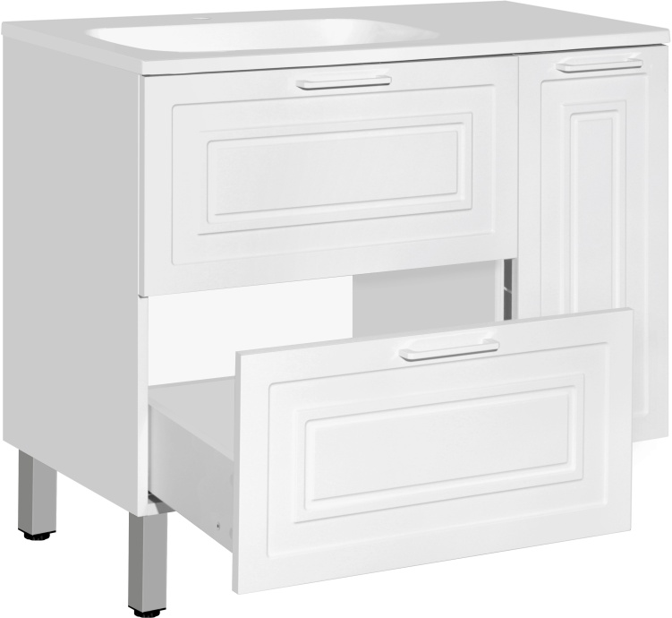 Тумба для комплекта Style Line Альба 90 Люкс L, с бельевой корзиной ЛС-000010052 - 5