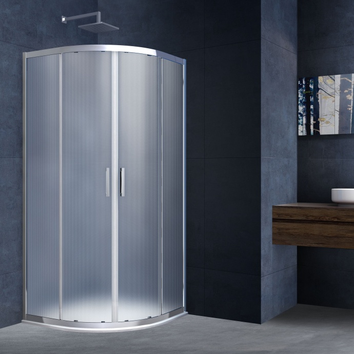 Душевой уголок Vincea Alpha VSQ-3AL900MT 90x90, профиль хром, стекло текстурное - 0