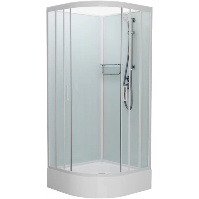 Душевая кабина Frank 100х100 белая стекло прозрачное 126009 - 0