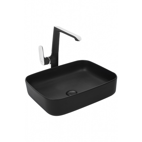 Раковина накладная Weltwasser WW Elbach 2195 MB 50 черный матовый  10000004538 - 0