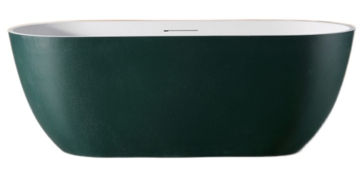 Ванна из искусственного камня Abber Frankfurt 170х75 темно - зеленый матовый AM9941MBG - 0