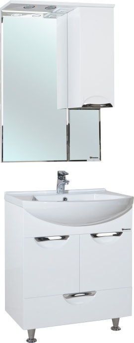 Тумба с раковиной Bellezza Альфа 55 белая с нижним ящиком - 1