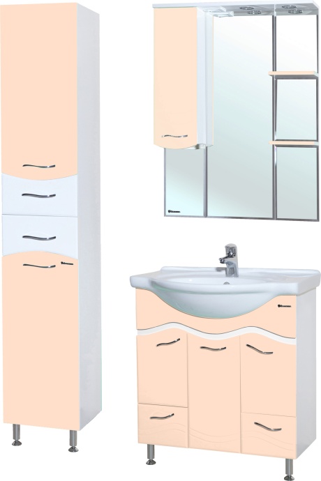 Мебель для ванной Bellezza Мари 85 белая/бежевая - 1