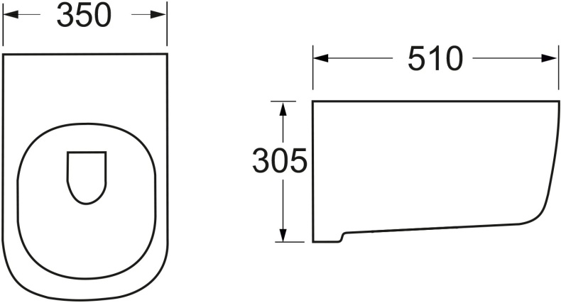 Биде подвесное Ceramica Nova New Day CN3006 - 6