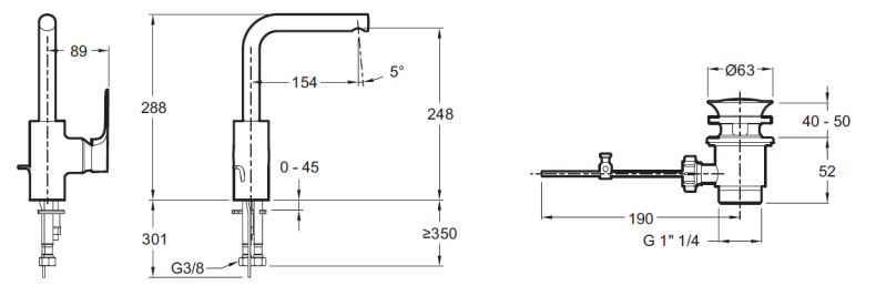 Смеситель для раковины Jacob Delafon  хром  E72357-CP - 1