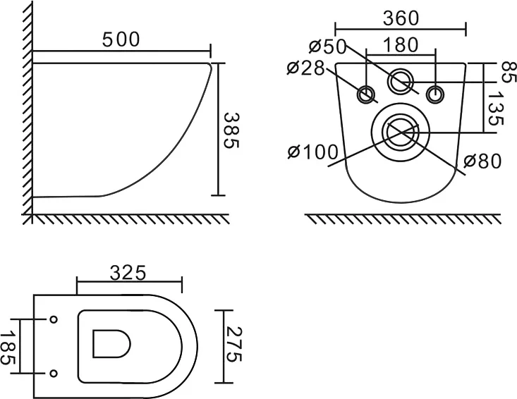 Комплект унитаза с инсталляцией BelBagno Amanda с сиденьем микролифт и кнопкой смыва белый глянцевый BB051CHR/BB051SC/BB002-80/BB014-SR-BIANCO - 7