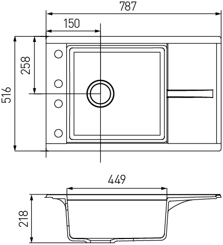 Мойка кухонная AQUATON Делия 78 терракотовая 1A715132DE270 - 4