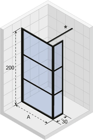 Душевая перегородка Riho Grid GB402 90 см G004037121 - 2