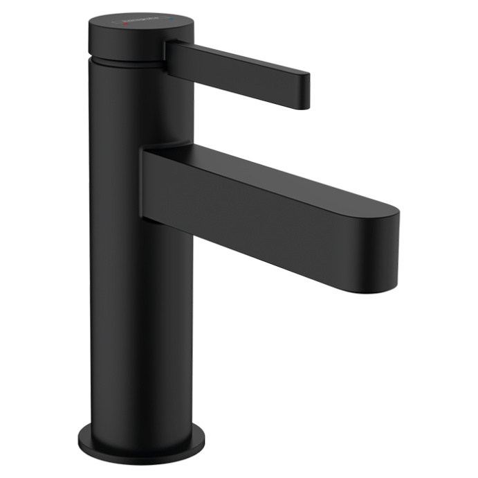 Смеситель для раковины Hansgrohe Finoris 110 с донным клапаном черный матовый 76010670 - 0