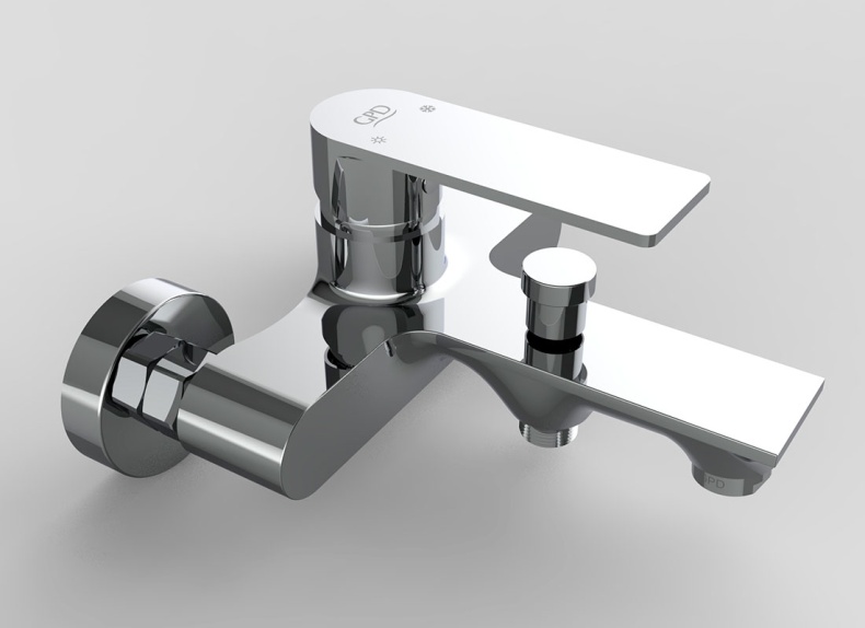 Смеситель для ванны с душем GPD Provido хром MBB155 - 1