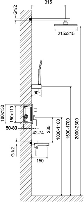 Душевой комплект Timo Selene SX-3069/17SM - 1