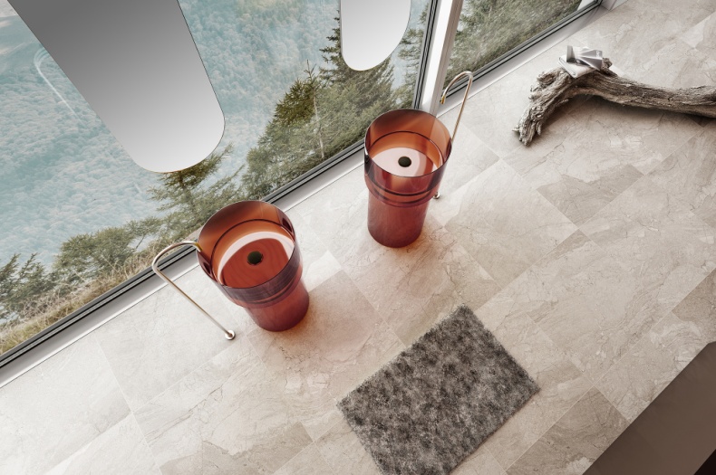 Раковина напольная ABBER Kristall 45 коричневый  AT2701Opal - 1