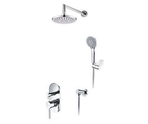 A14129 Встраиваемый комплект для душа с верхней душевой насадкой и лейкой - 0