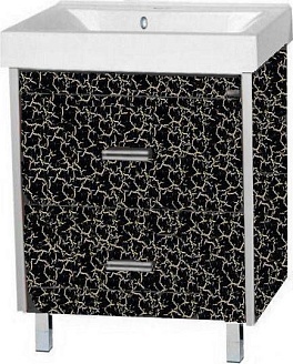 Тумба под раковину Misty Джулия Qvatro 65 черная глянцевая Л-Джк01065-02132Я - 0