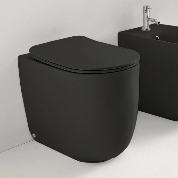 Унитаз приставной Kerasan Nolita черный матовый  531831 - 1