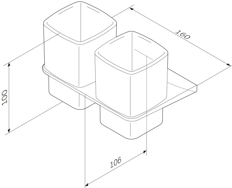 Стакан AM.PM Inspire V2.0 A50A343400 двойной - 5
