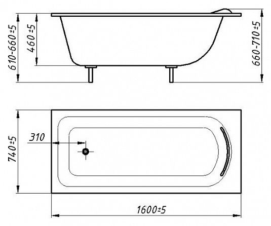 Ванна из искусственного камня Фэма Алассио 160 АЛАССИО-160 - 13