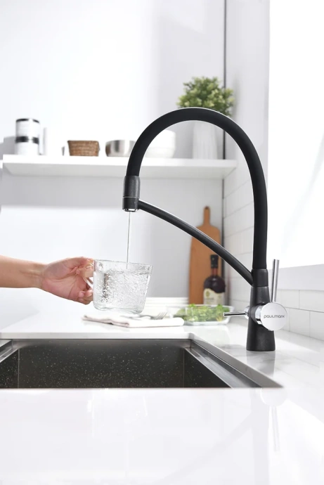 Смеситель для кухни Paulmark Siegen черный матовый Si213111-418 - 3