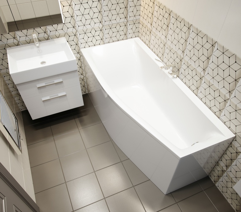 Ванна из искусственного камня Астра-Форм Скат 170x75, левая 01010014 - 2