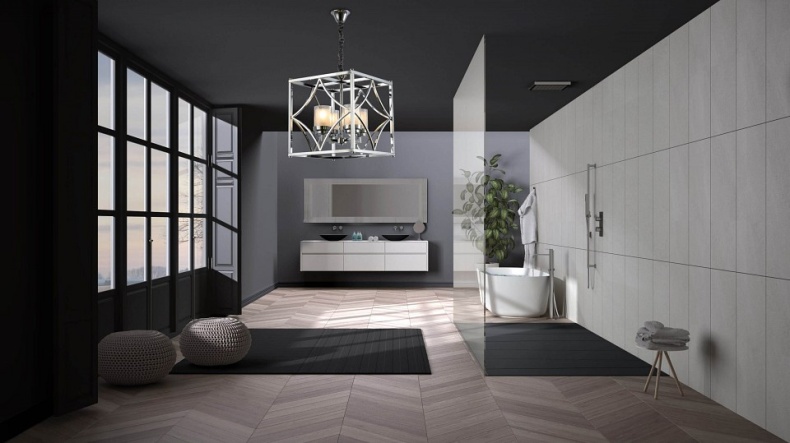 Подвесная люстра LUMINA DECO Quadrato LDP 1223-4 CHR - 2