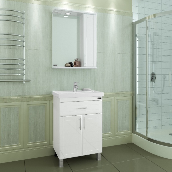 Тумба с раковиной напольная Санта Дублин 60 белый - 1