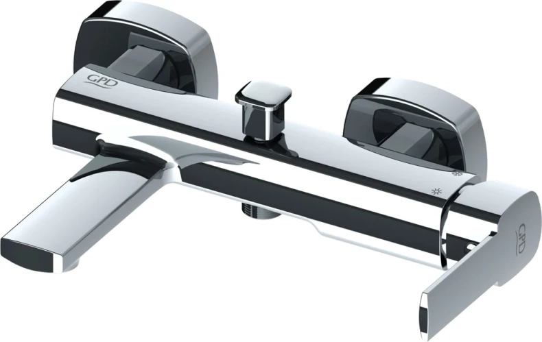 Смеситель для ванны с душем GPD Pedra хром MBB160 - 0