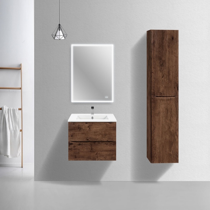 Тумба под раковину Vincea Mia Slim 60 темное дерево VMC-2MC600S1RW - 1