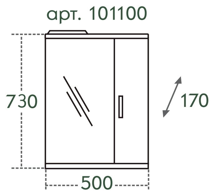 Зеркало-шкаф СанТа Прима 50 101100 - 4