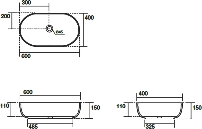 Раковина накладная Kerasan Nolita 60 бургундский матовый  534375 - 2
