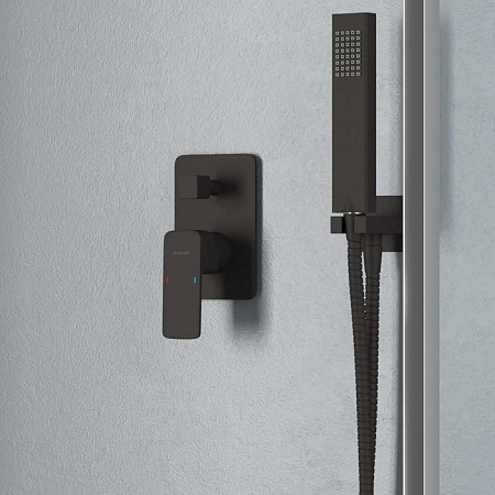 Смеситель для душа встраиваемый Excellent Keria черный матовый AREX.2045BL - 1