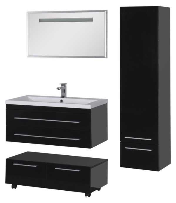 Тумба Aquanet Нота 100 подкатная, черная 170734 - 28