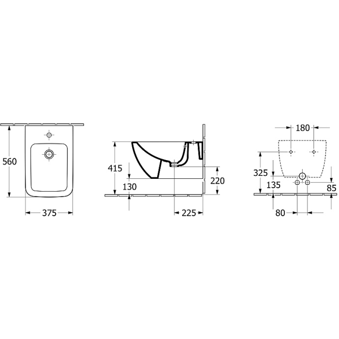 Подвесное биде Villeroy&Boch Venticello белое 441100R1 - 1