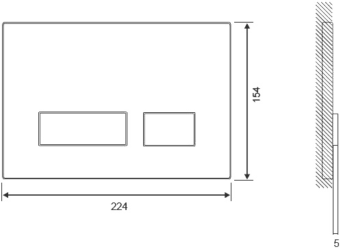 Кнопка смыва Cersanit Movi BU-MOV/Whg/Gl стеклянная, белая глянцевая P-BU-MOV/Whg/Gl - 1