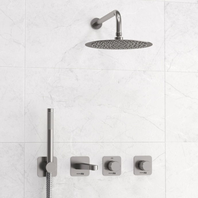 A6451.297.298.097.121.275.100.276 Встраиваемый комплект для ванны с верхней душевой насадкой, лейкой - 0