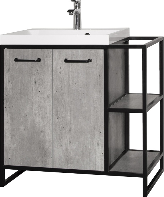 Тумба для комплекта Style Line Лофт 80 бетон ЛС-000010019 - 5