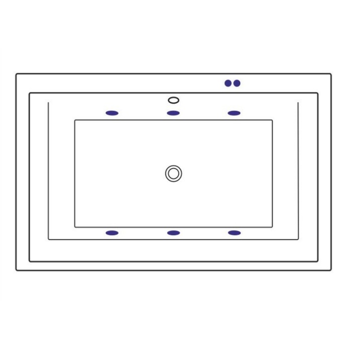 Ванна акриловая Excellent Crown Lux Soft 190х120 с гидромассажем белый - хром WAEX.CRO19.SOFT.CR - 4