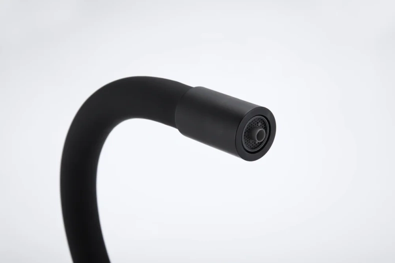 Смеситель для кухни Paulmark Salix с гибким изливом темно серый - черный матовый Sa213419-401 - 9