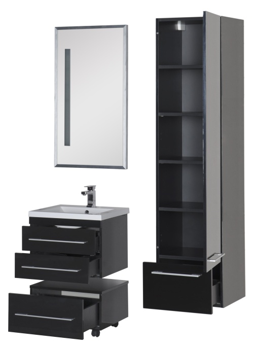 Тумба Aquanet Нота 58 подкатная, черная 00170731 - 24