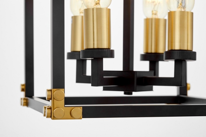 Люстра на штанге LUMINA DECO Waldorf LDP 1140-4 BK+MD - 3