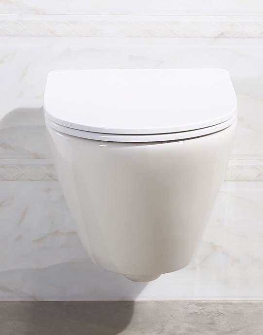 Унитаз подвесной BelBagno Alpha безободковый, с сиденьем микролифт BB2177SC BB300CHR - 2