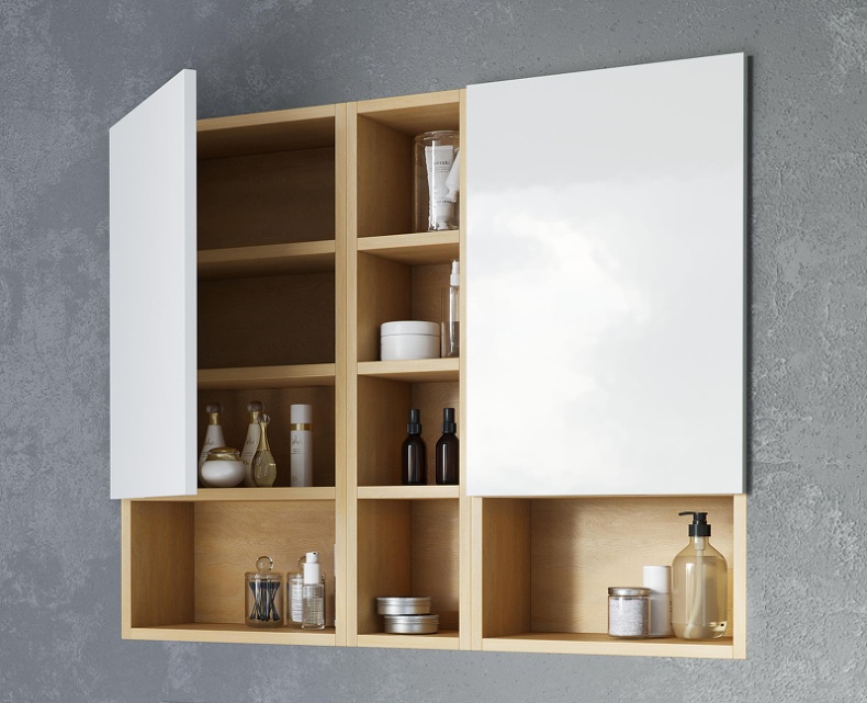 Шкаф подвесной EXCELLENT Tuto 40 L белый - светлое дерево MLEX.0105.400.BLWH - 2