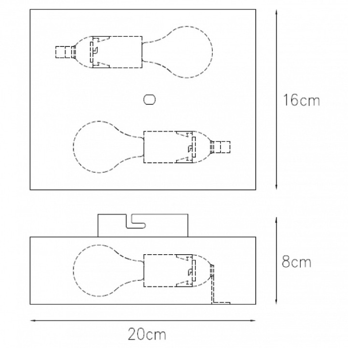 Накладной светильник Lucide Ovalis 12222/02/30 - 3