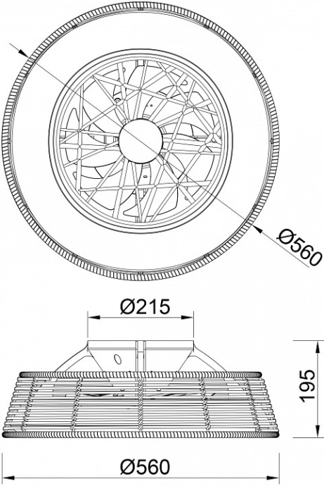 Светильник с вентилятором Mantra (люстры-вентиляторы) Indonesia 8225 - 3