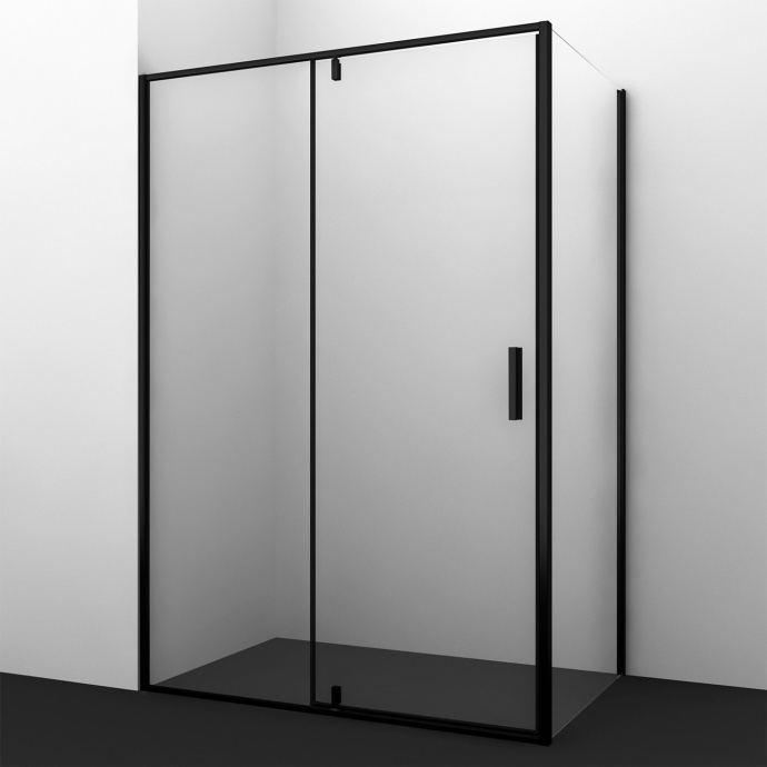 Душевой уголок Wasserkraft Elbe 100x80 профиль черный стекло прозрачное 74P17 - 0